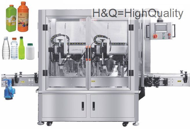 Укупорочная машина с отслеживанием, автоматическая линейная укупорочная машина с двойной головкой и системой отслеживания