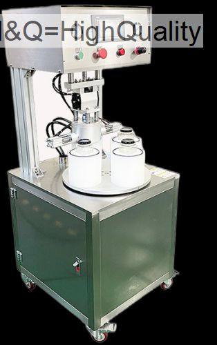 HQ-ZKXG4 Полуавтоматическая вакуумная укупорочная машина для стеклянных бутылок